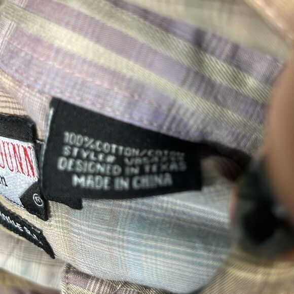 Brooks and Dunn collection western long sleeve Large pearl snap buttons plum - Picture 7 of 7